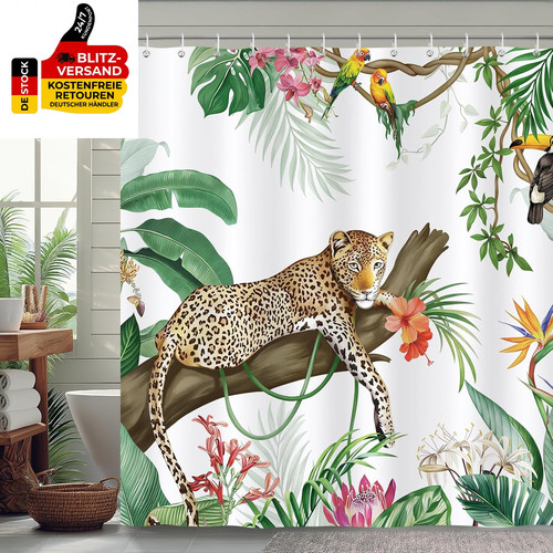 Bonhause duschvorhang leopard - bonhause,