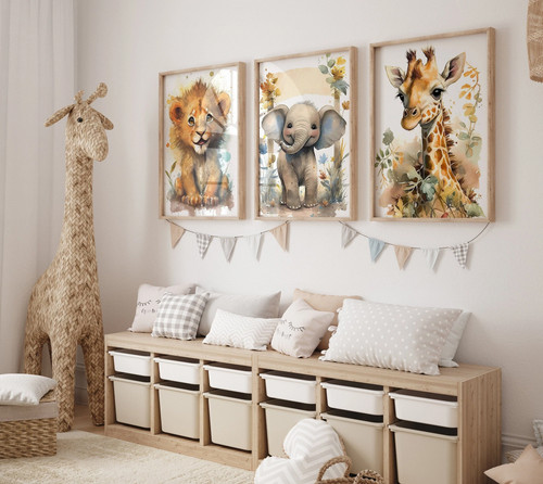 Poster kinderzimmer tiere wald - tiere,