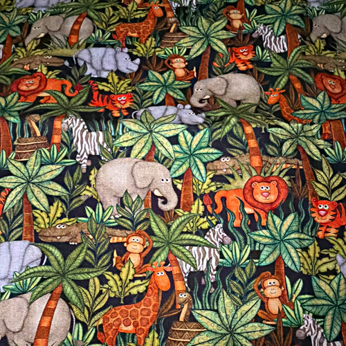 Patchworkstoff dschungel tiere - patchworkstoff,