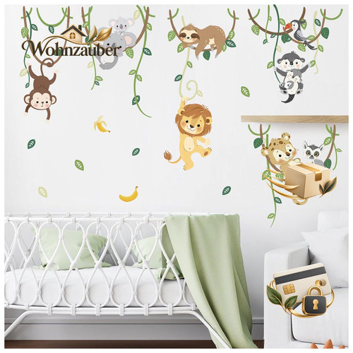 Wandsticker dschungel tiere - wandsticker,