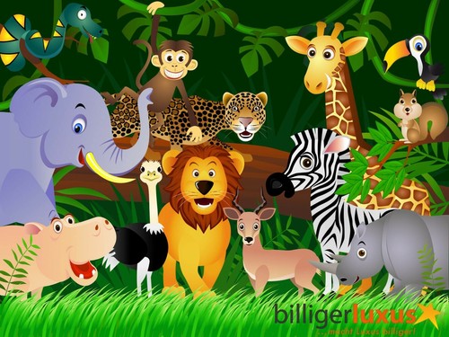 Tapete kinder dschungel tiere - tapete,