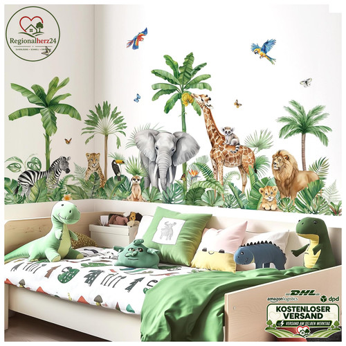 Wandsticker dschungel tiere - wandsticker,