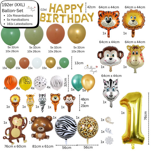Safari ballon set xxl - safari,