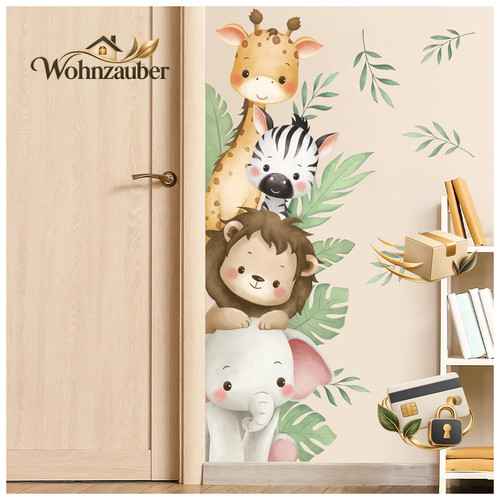 Wandtattoo dschungel tiere - wandtattoo,