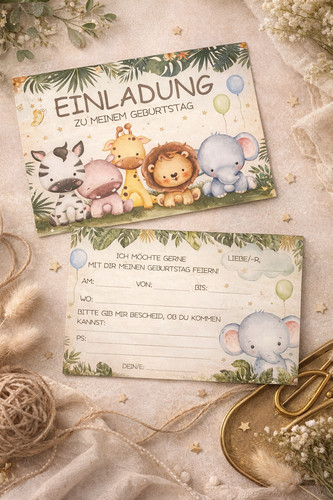 8er set einladungskarten - set,